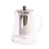Chaleira Bule de Vidro com Infusor Inox Vai Direto Ao Fogo Cor Transparente 750ML.