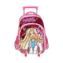 Mochila Con Ruedas UP4YOU Barbie Luxcel IC39132BB-PK Rosa