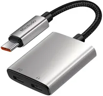 Mcdodo Adaptador USB-C CA-5570 Typo-C A Dual Typo-C Otg Silver