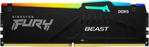 Memória Kingston Fury Beast RGB 16GB DDR5 5200MHZ CL40 KF552C40BBA-16