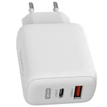 Adaptador de Tomada Quanta QTCCR45 USB/USB-C de 45 Watts - Branco