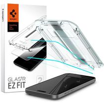 Filme para iPhone 15 Pro Spigen Slim Glastr Fit AGL06903 (2 Pecas) - Transparente