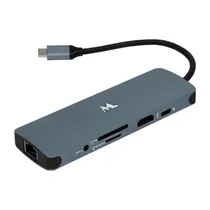 Hub USB Mtek DS-91TC Type-C 9EN1 HDMI/RJ45/3USB  Hub USB Mte...