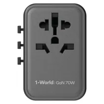 Momax UA8D Adaptador World Negro 65W