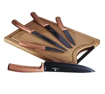 Conjunto de Facas Berlinger Haus Tábua de Bambu Rosa 6PCS