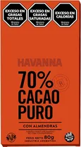 Chocolate Havanna com Amêndoas 70% Cacau Puro - 80G