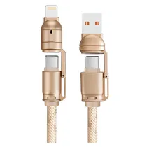 Cabo G-Tide Bullet Power WC155-5 USB/USB-C/Lightning 1.5 Metros - Dourado
