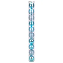 Bola Natalina 6CM Tubo com 10 Peças Mistas