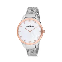 Relógio Analógico Feminino Daniel Klein Fiord DK12204-4 - Prata e Rosa Ouro