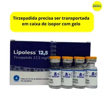 Lipoless Mounjaro Tirzepatide Super Oferta Lipoless 12,5 MG/0,5 ML - 4 Frascos. Tem Registro Sanitario.