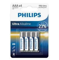 Pila Alcalina Philips AAA Ultra LR03E4B/97 PACK-4  Pila Alcali...