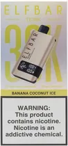 Vape Descartável Elf Bar TE30K Banana Coconut Ice 30000 Puffs