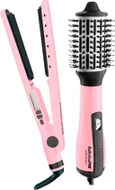 Escova Alisadora + Chapinha Babyliss Pro Nano Titanium BNTPBKPP44UZ - Bivolt