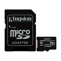 Cartão de Memória Kingston Canvas Select Plus SDCS2/64GB - 64GB - Micro SD com Adaptador - 100MB/s