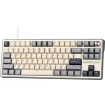 Teclado Mecânico Royal Kludge RK87 Pro 75% RGB USB-C Switch Cream - Half Grey (Inglês)