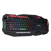 Teclado Gaming Scorpion Marvo KG760 com Fio / Inglês - Preto/Vermelho