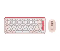 Logitech Teclado + Mouse Pop Icon Combo Esp 920-013053 Rose  Logitech Te...