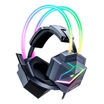 Fone USB Onikuma X20 c/Mic RGB Black 7.1 50MM