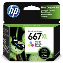 Cartucho HP 3YM80AL Color 667XL  Cartucho HP...