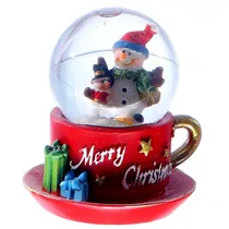 Bola Natalina Vermelha Boneco de Neve