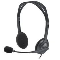 Headset Logitech H111 Stereo 981-000612 3.5MM - Preto