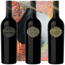 Cofre Coleçao Bodega Cobos 20 Anos - (3 Garrafas + 1 Quadro)