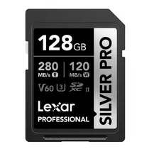 Cartão de Memoria SD 128GB Lexar Professional Silver Pro 280-120MB/s C10 (LSDSIPR128G-BNNNG)
