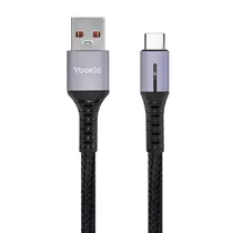 Cabo Yookie CB87 - 30W - USB/Tipo C - 1 Metro - Preto