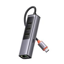 Hub Adaptador Multiporta Mcdodo HU-1110 5 Em 1 / USB-C / 3X USB-A / 1X USB-C / 1X Lan - Cinza