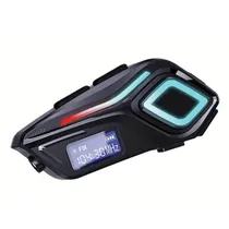 Intercomunicador para Moto / Fone de Ouvido para Capacete Sem Fio Helmet K08 / USB-C - Preto