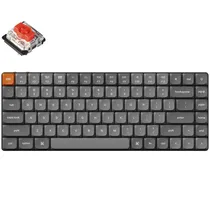 Teclado Gamer Mecânico Keychron K3 Max RGB Sem Fio Switch Vermelho - Cinza (Inglês)