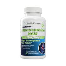 Vitamina Earth's Creation Veggie Glucosamine MSM + Curqlife 60 Capsulas