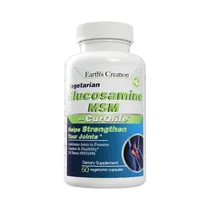 Vitamina Earth's Creation Veggie Glucosamine MSM + Curqlife 60 Cápsulas