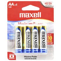 Pilhas Maxell Alkaline AA com 4 Pilhas - LR6-4BP