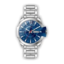Relógio Analógico Masculino Daniel Klein Premium DK.1.12354-2 - Prata e Azul
