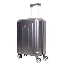 Mala Abs Amenews 20" Cinza Escura Rígida