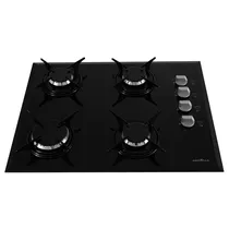 Placa de Cozinha Britania BCT4P A Gás/4FORNALLAS/Bivolt - Preto