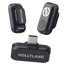 Microfone Lapela Hollyland Lark A1 Mini Duo USB-C para Smartphone Sem Fio - Cinza Espacial