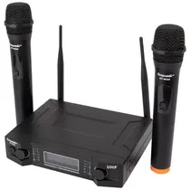 Ecopower Microfono Inalambrico EP-M308 2 Microfonos Bivolt Black