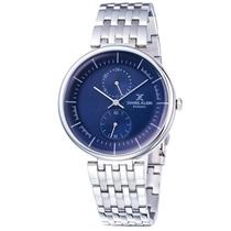 Relogio Analogico Daniel Klein Exclusive DK11900-3 Masculino, Metal - Prata e Azul