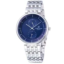 Relógio Analógico Daniel Klein Exclusive DK11900-3 Masculino, Metal - Prata e Azul