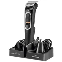 Cortador de Cabelo Britania BAP21P Multigroom 7 En 1 com 5W/Recarregável/Bivolt - Preto