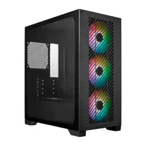 Gabinete Marvo CA-123 Mid Tower Argb Sem Fan - Black  Gabinete Ma...