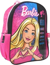 Mochila Escolar Barbie - 71608 (Rosa/Preto)