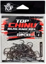 Anzol Top Fishing Chinu Black Nickel 04 com 50 Pçs