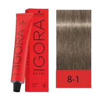 Crema de Coloración Schwarzkopf Igora Royal 8-1 Rubio Claro Ceniza 60GR