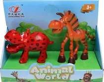 Toys Animal World Zhong Jieming Q9899-231 Hipopótamo/Zebra