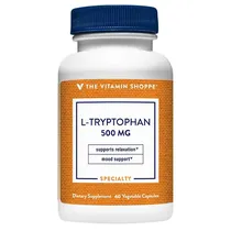 The Vitamin Shoppe Vitamina L-Tryptophan 500MG 60CAPS Plastico Naranja