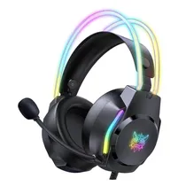 Fone de Ouvido Onikuma Gaming X26 3.5/Mic RGB - Preto