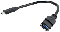 Cabo Adaptador HLD USB Type-C A USB 3.0 Fêmea 20 CM Preto